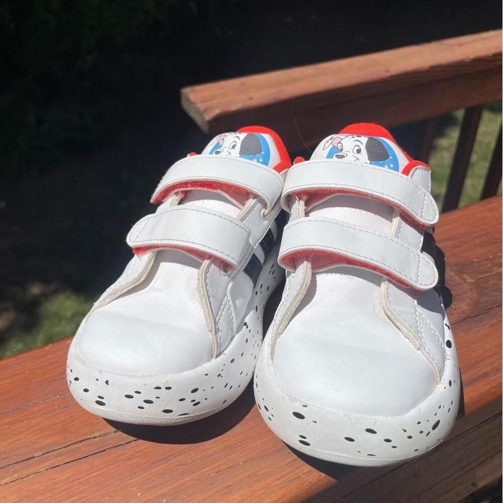 Toddler 10 Adidas x Disney Dalmation Easy On Velcro Sneakers